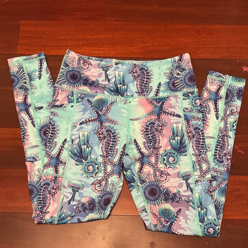 Constantly Varied Gear Sea Life Leggings - Blue and Pink